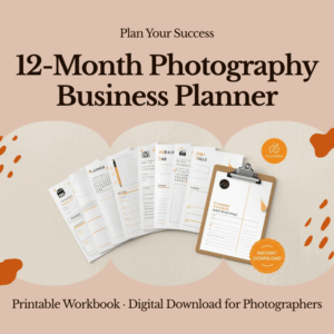 12-Month Photography Business Planner (Printable Workbook)